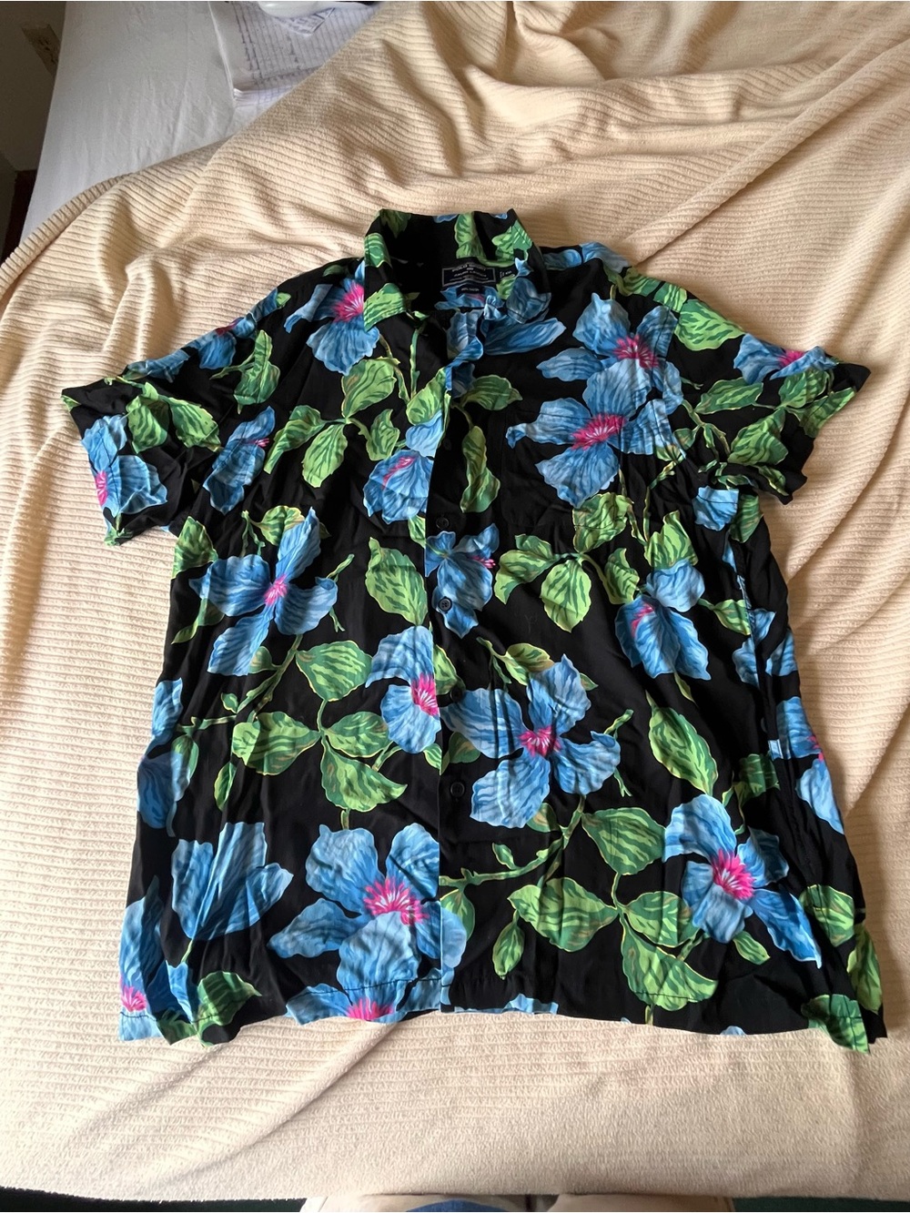 Men’s Polo Sport Ralph Lauren Hawaiian Tshirt XXL Hibiscus Floral Black
